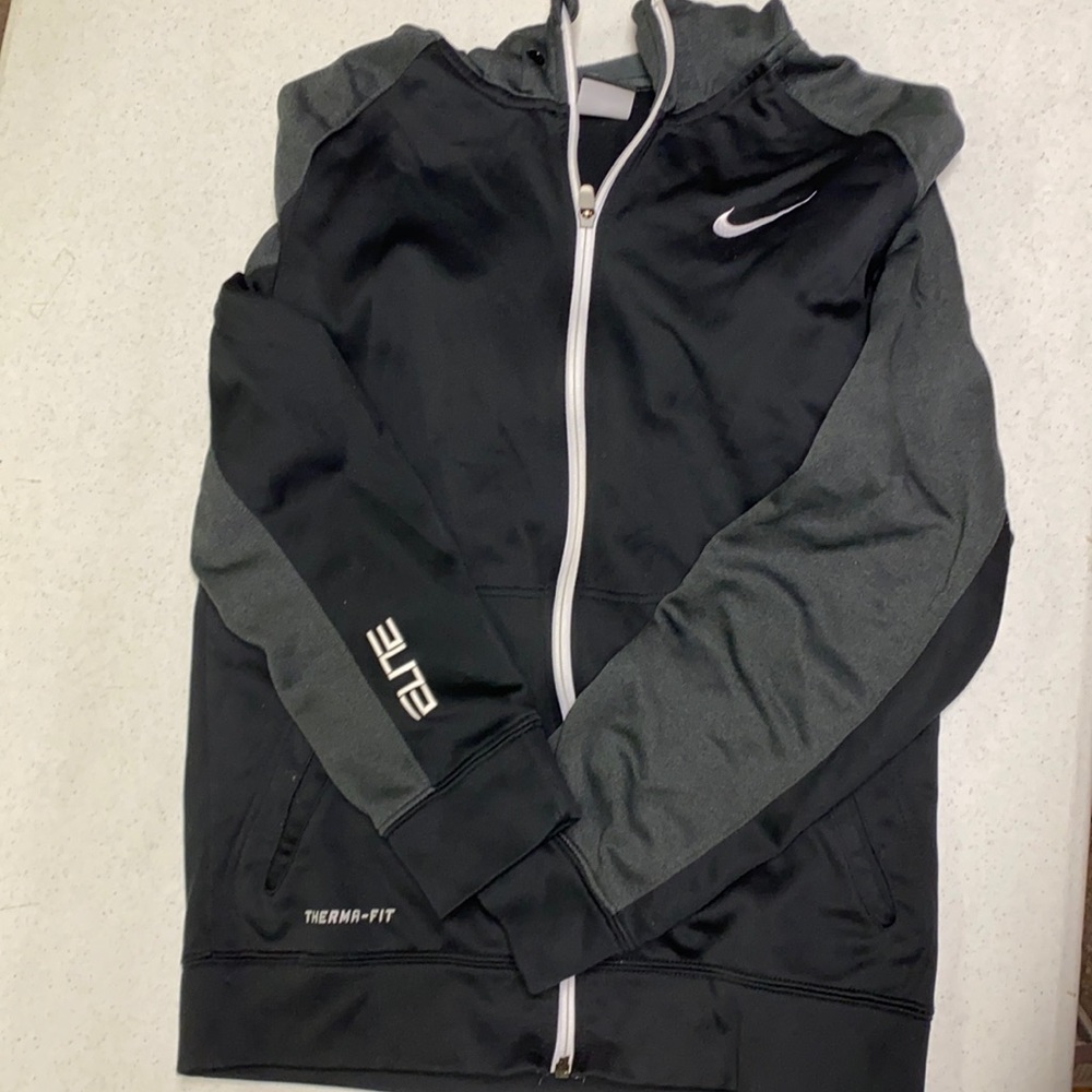Nike zip jacket. Size small. Gray and black.
